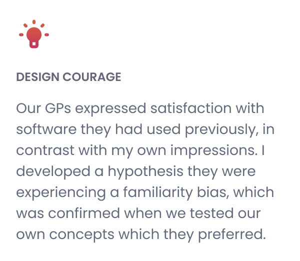 Design courage
